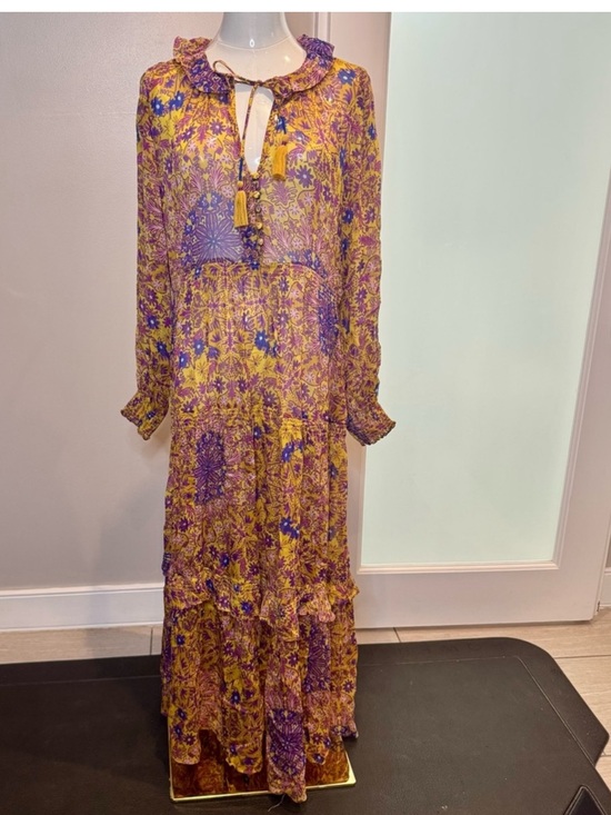 Anthropologie Dresses & Skirts - Anthropologie Marais Floral Long Sleeve Sheer Chiffon Maxi Dress S